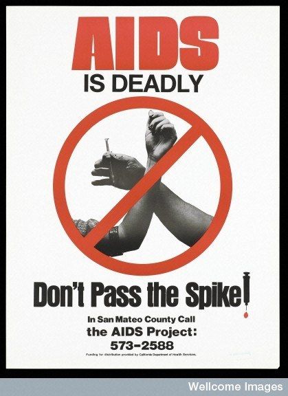 Cartel del CDC en los 80. WC