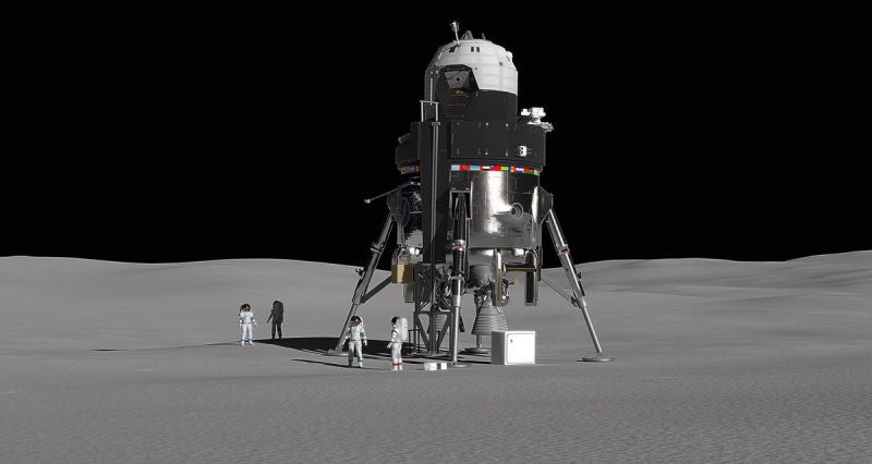 Propuesta de módulo de descenso lunar elaborada por Lockheed Martin.