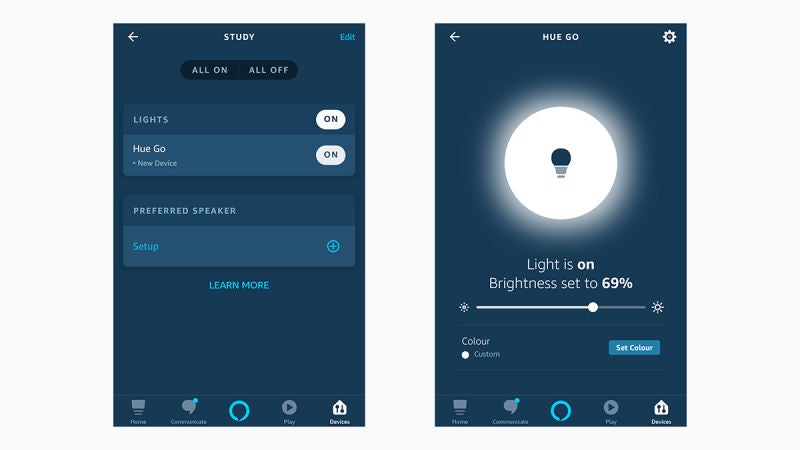 Puedes controlar la mayoría de funciones —pero no todas— a través de la App de Alexa.