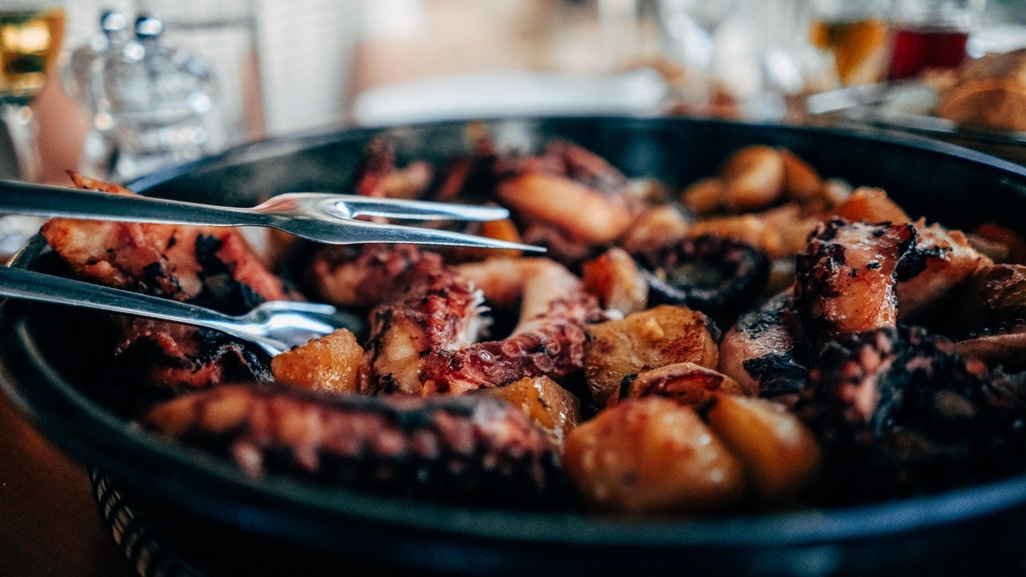Un plato de pulpo