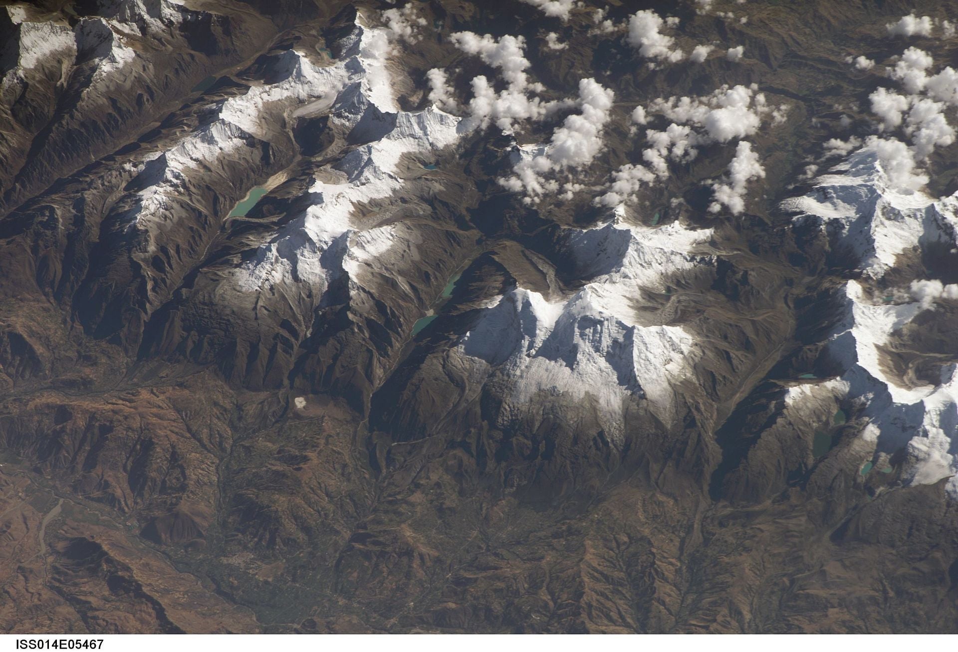 Image: Parte de la cordillera Blanca desde la ISS
