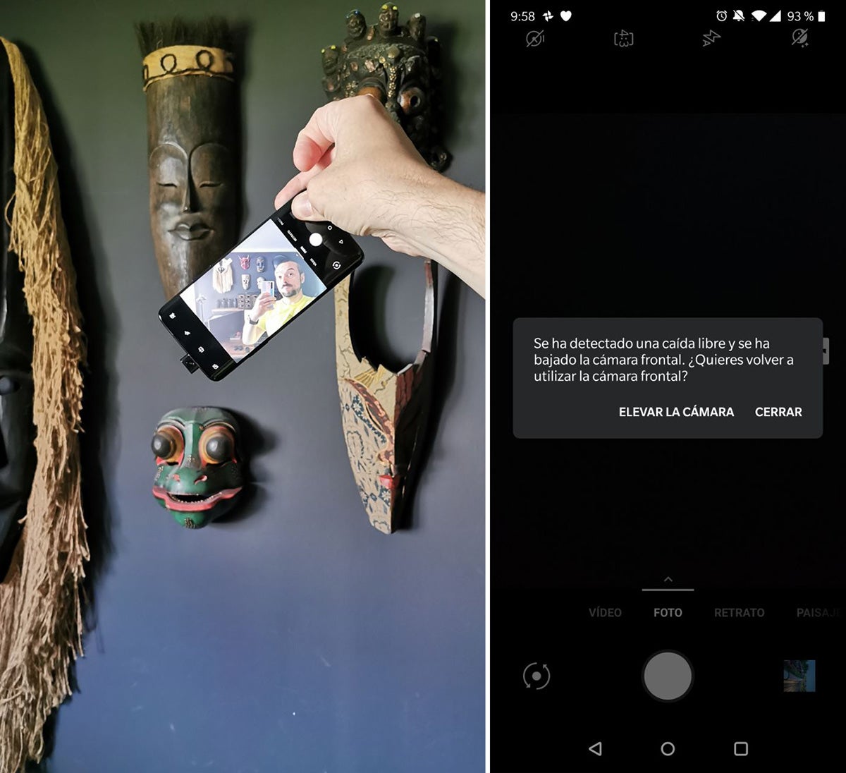 La cámara plegable es a prueba de caídas.