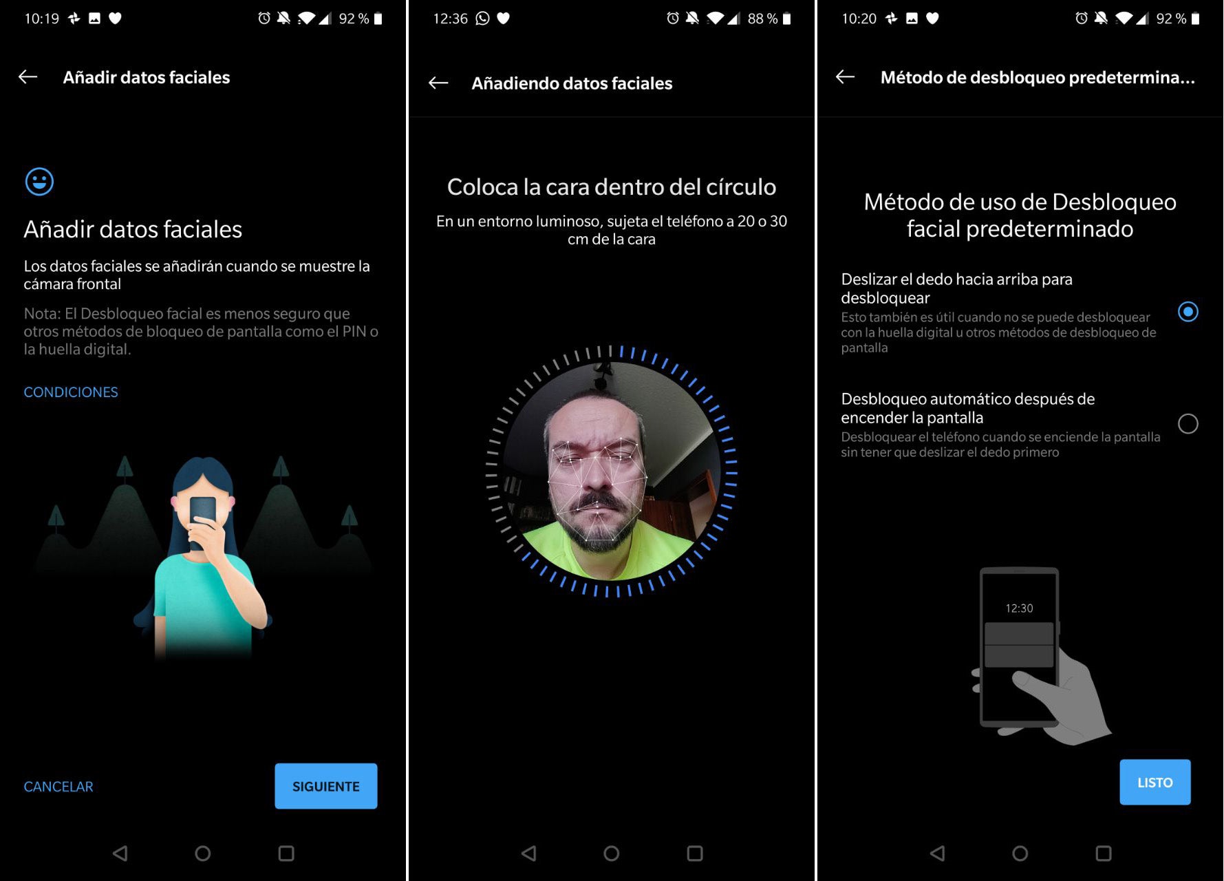 El reconocimiento facial es sencillo de configurar, pero no especialmente rápido ni seguro.