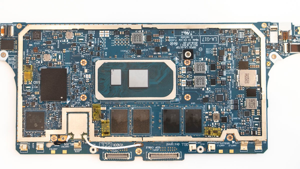 El interior de un Dell XPS 13 2-in-1 con un chip Ice Lake
