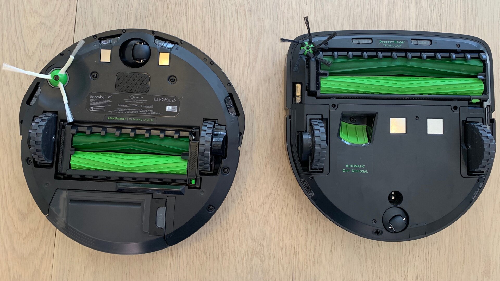 Cambios de diseño entre la Roomba e5 y la Roomba s9+ 