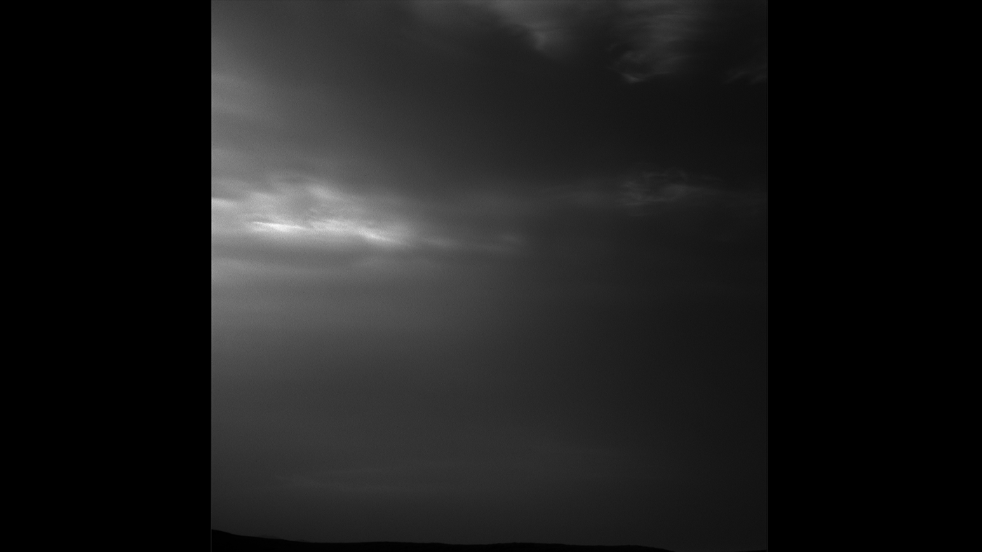 Nubes marcianas capturadas el 12 de mayo de 2019 por el rover Curiosity