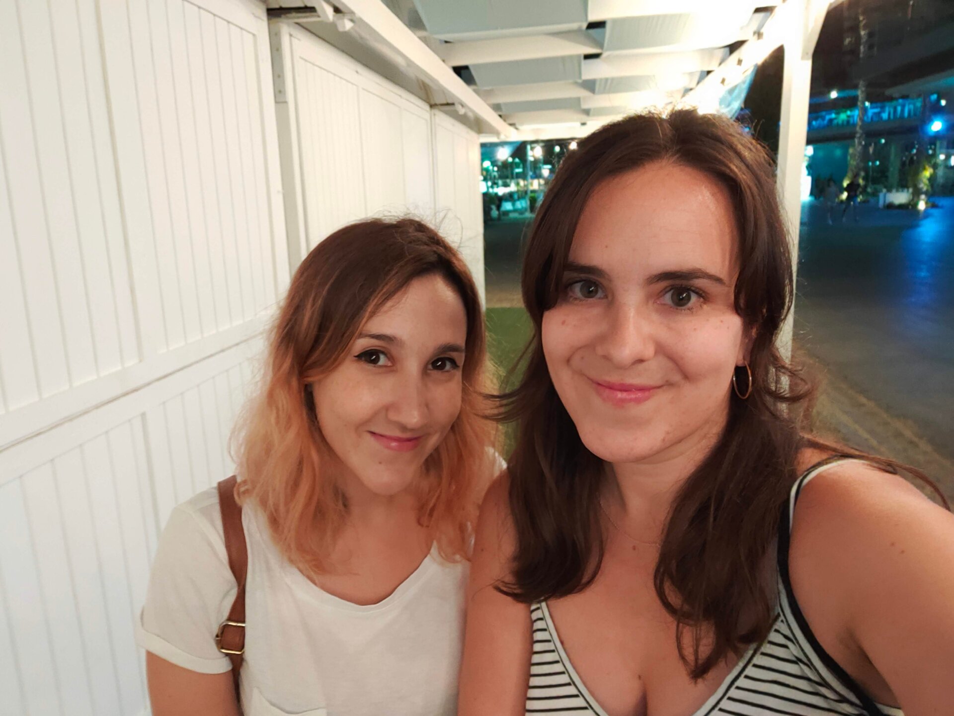 En este selfie nocturno, en cambio, ajustó a la perfección los colores