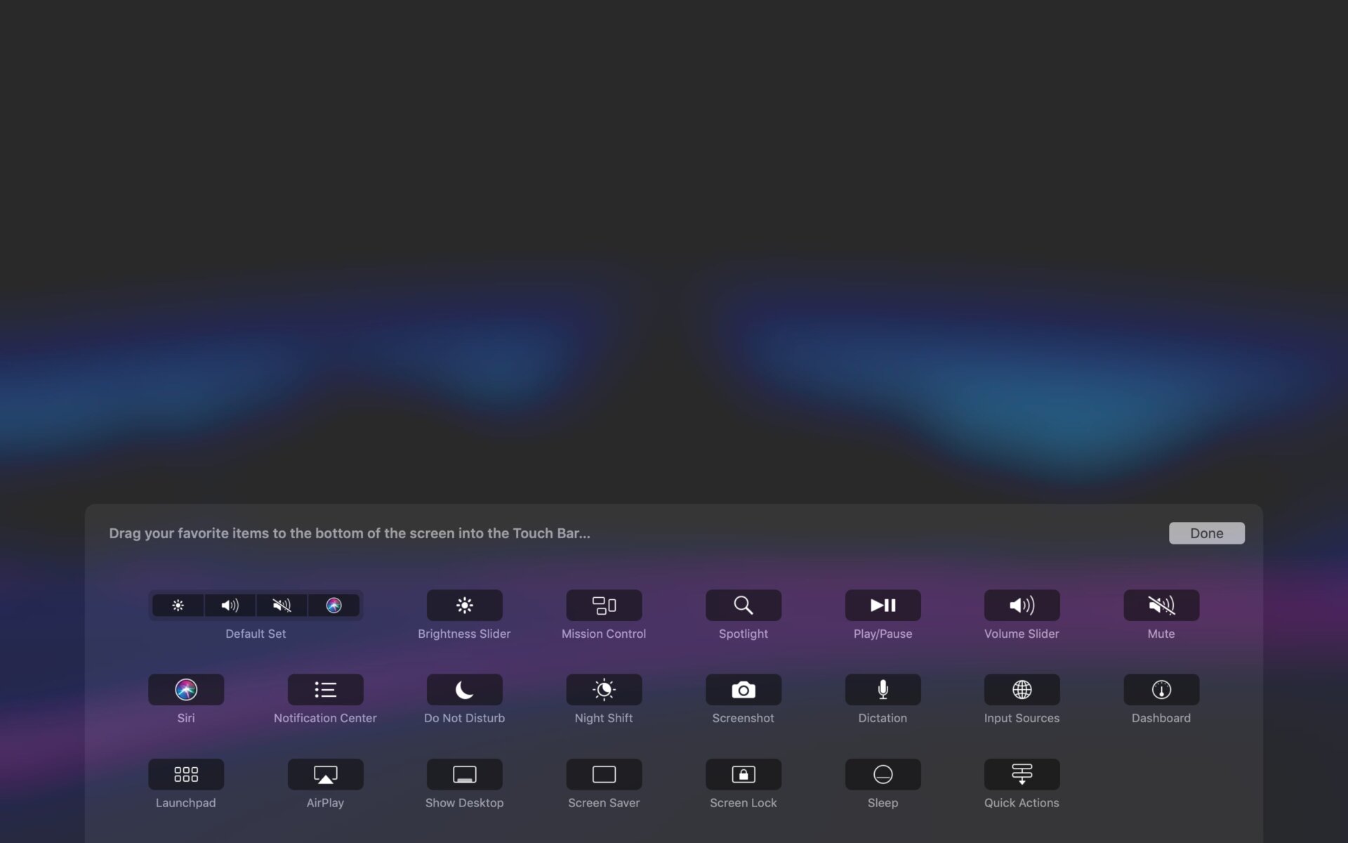 Tus únicas opciones para crear tu propia fila personalizada de teclas de función.