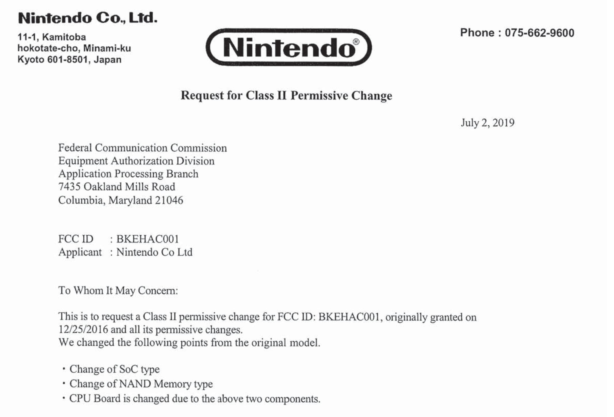 En la lista de cambios, SoC se refiere al chip Nvidia Tegra que engloba el procesador y la gráfica, y NAND a la memoria flash interna