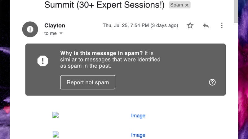 Marca siempre qué es spam y qué no. Foto: Gizmodo