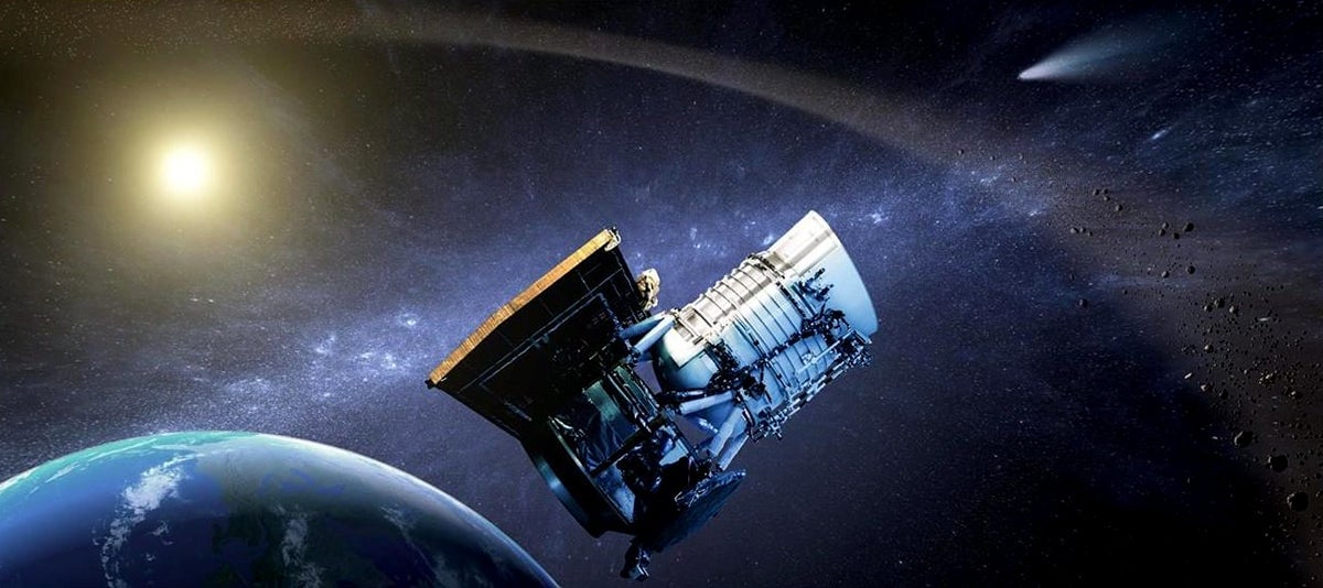 Interpretación artística del satélite NEOWISE