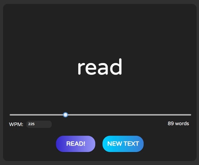 Screenshot: Read Shit Faster