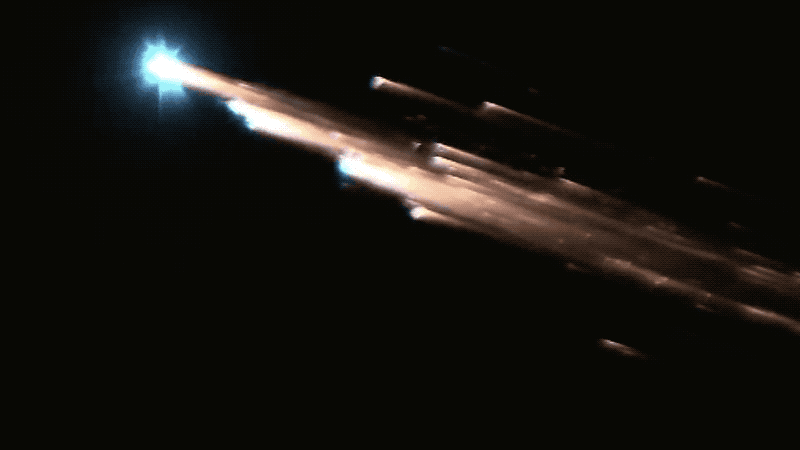 Reentrada en la atmósfera del vehículo de transferencia ATV-001 Julio Verne en 2008 Imagen: ESA (YouTube)