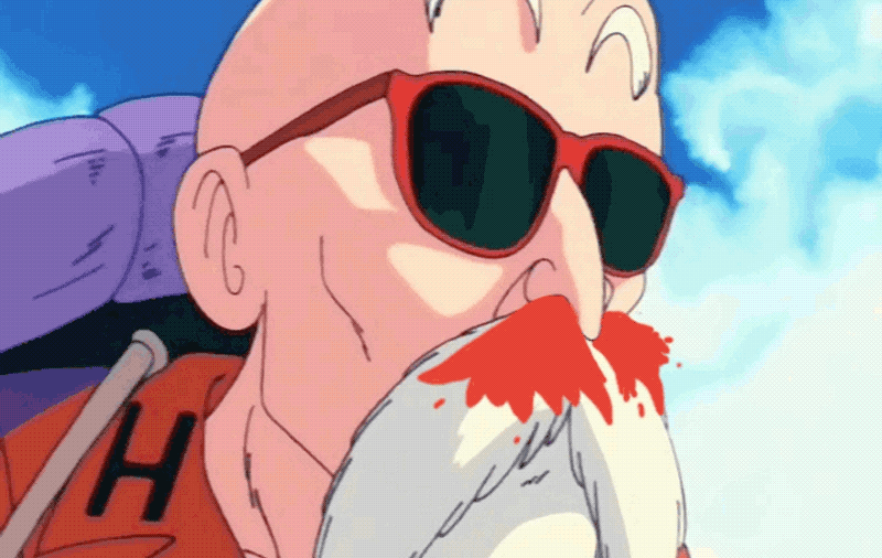 Una de las narices sangrantes más famosas del anime y manga.