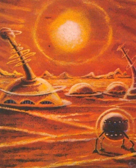 Ilustración del artista soviético Andrei Sokolov (década de 1960)