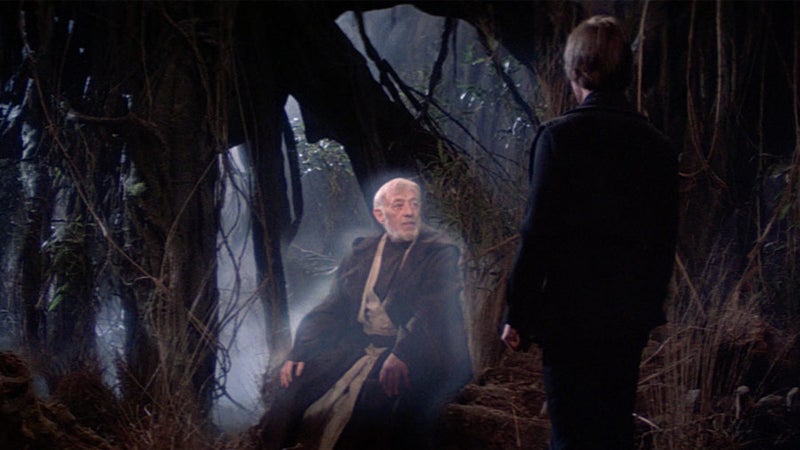 Hasta un espíritu tiene que descansar sus piernas de vez en cuando. Imagen: Lucasfilm 