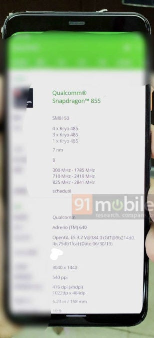 Las especificaciones filtradas del Pixel 4.