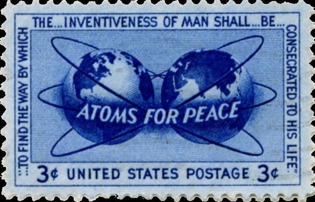 Image: Un sello emitido en apoyo del proyecto Atoms For Peace