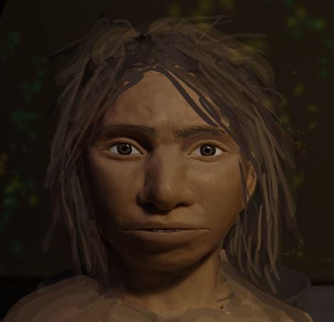Image: Un retrato preliminar de la hembra joven Denisovan.