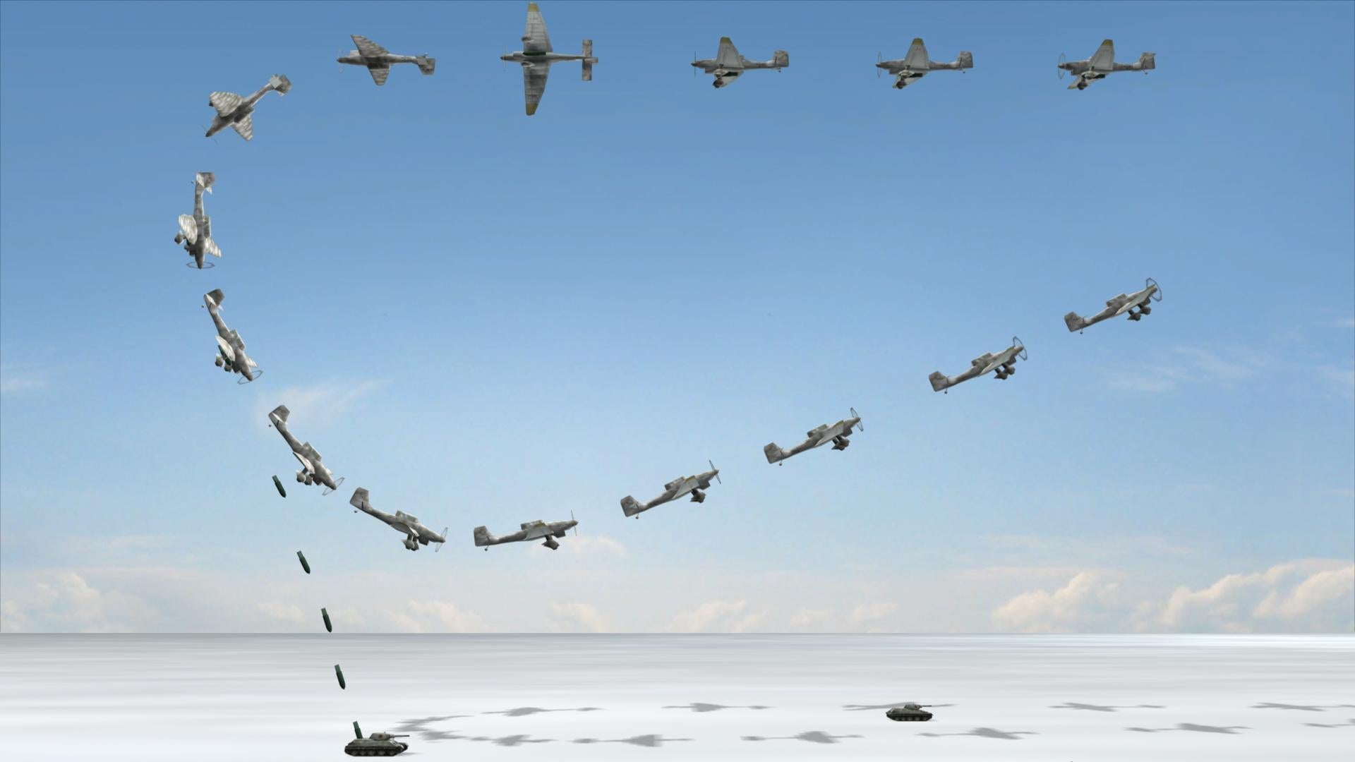 Illustration: Vuelo en picado de un Stuka
