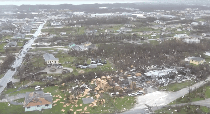 Imágenes aéreas de la devastación que dejó el paso del huracán Dorian por las islas Ábaco.