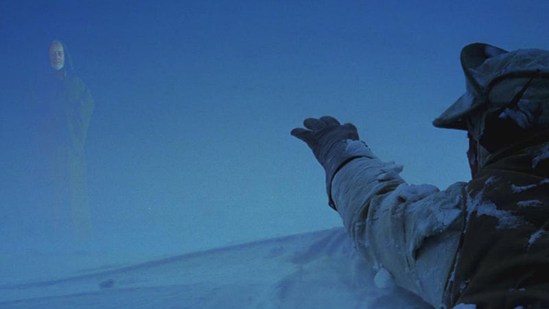 El espíritu de Obi-Wan se aparece ante Luke en Hoth. Imagen: Lucasfilm