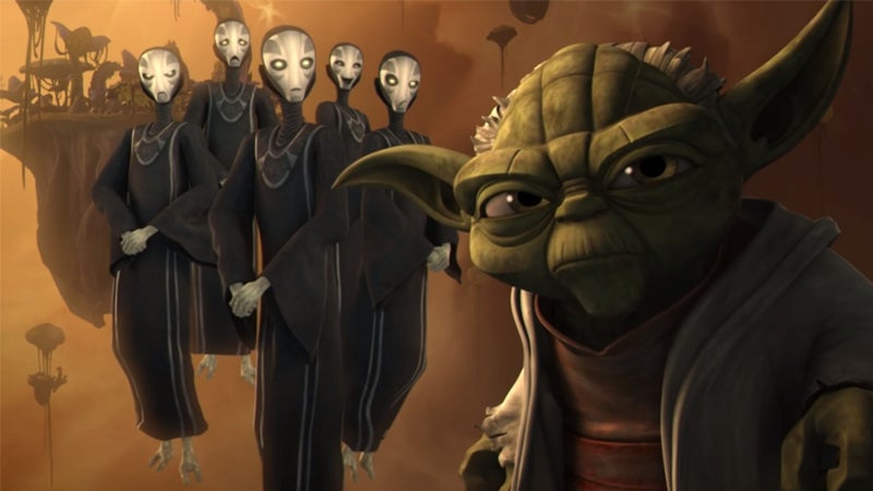 Yoda pasa una serie de pruebas en La Fuente de la Vida. Imagen: Lucasfilm