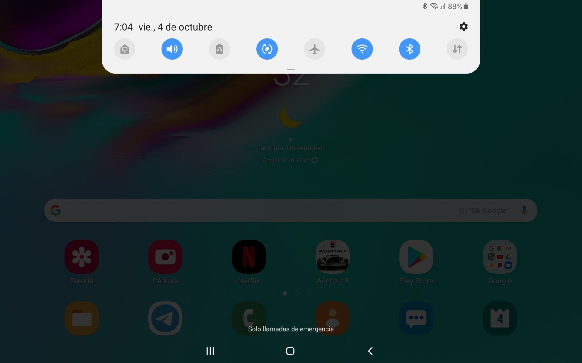 Hay un botón en las últimas tablets de Samsung que activa el modo DeX