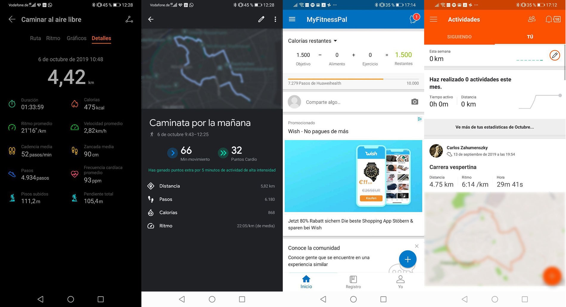 Strava ni siquiera es consciente de que hemos hecho una actividad nueva (aún muestra la anterior).