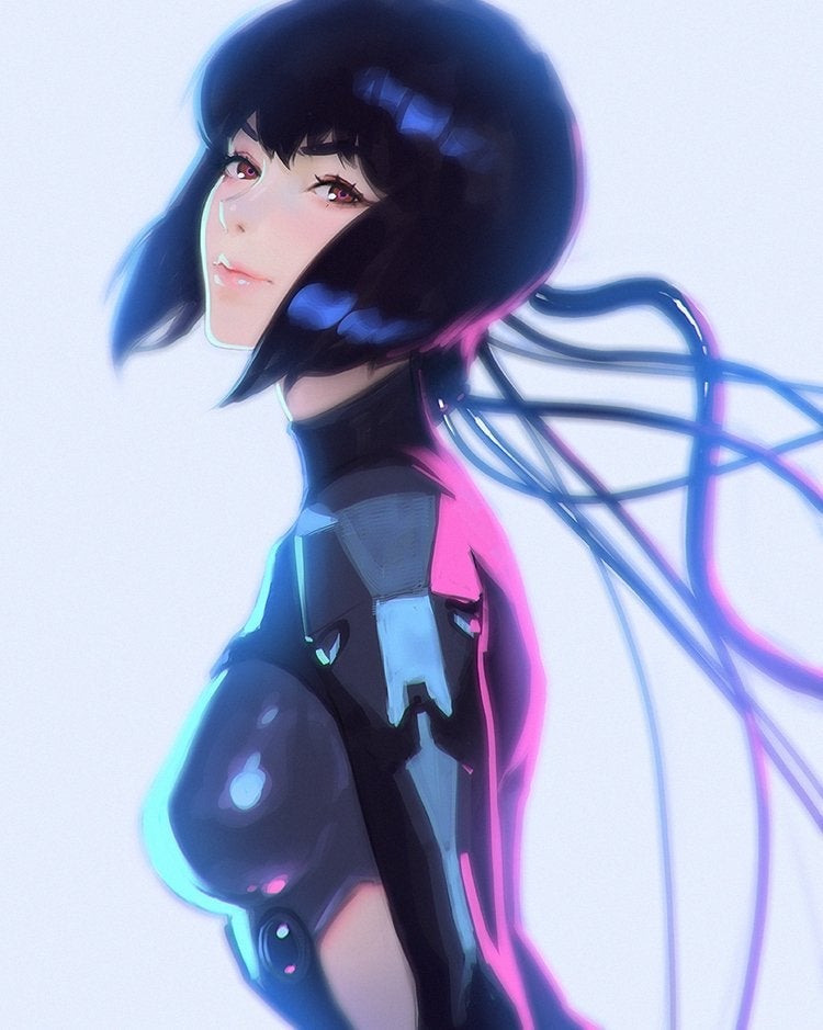 La imagen conceptual que Netflix reveló originalmente de Ghost in the Shell SAC_2045.