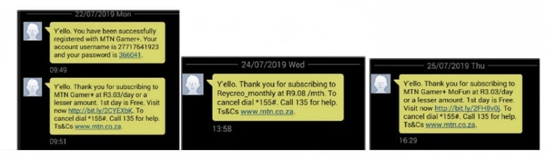 Image: Los textos de verificación de suscripción a servicios digitales premium
