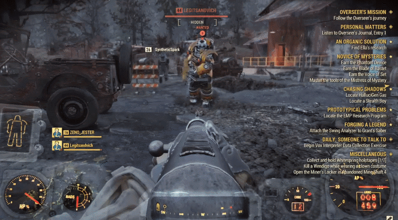 Cuando una mina nuclear explota cerca tuyo y tienes activado el “modo pacifista” no te matará, pero sí lo hará la radiación. Gif: Theangrymen (YouTube)