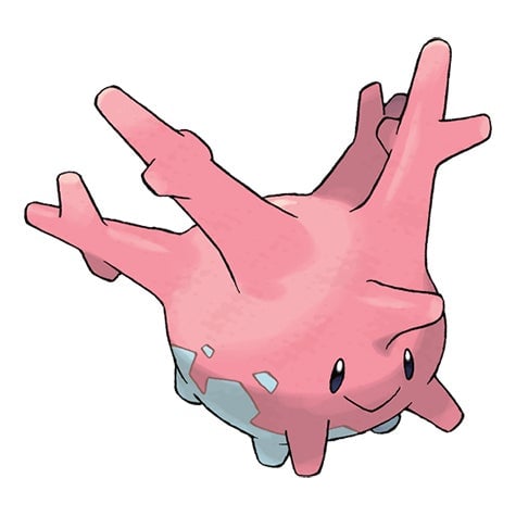 La versión original de Corsola, antes de verse afectada por el cambio climático.