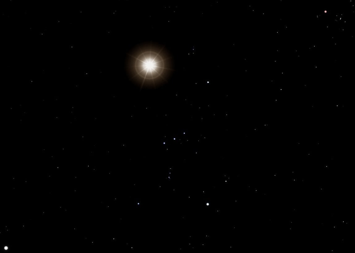 Así se vería la constelación de Orion si Betelgeuse explotara