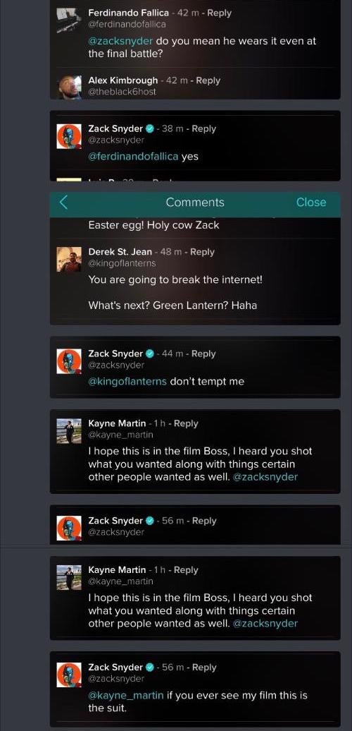 Screenshot: Zack Snyder / Vero