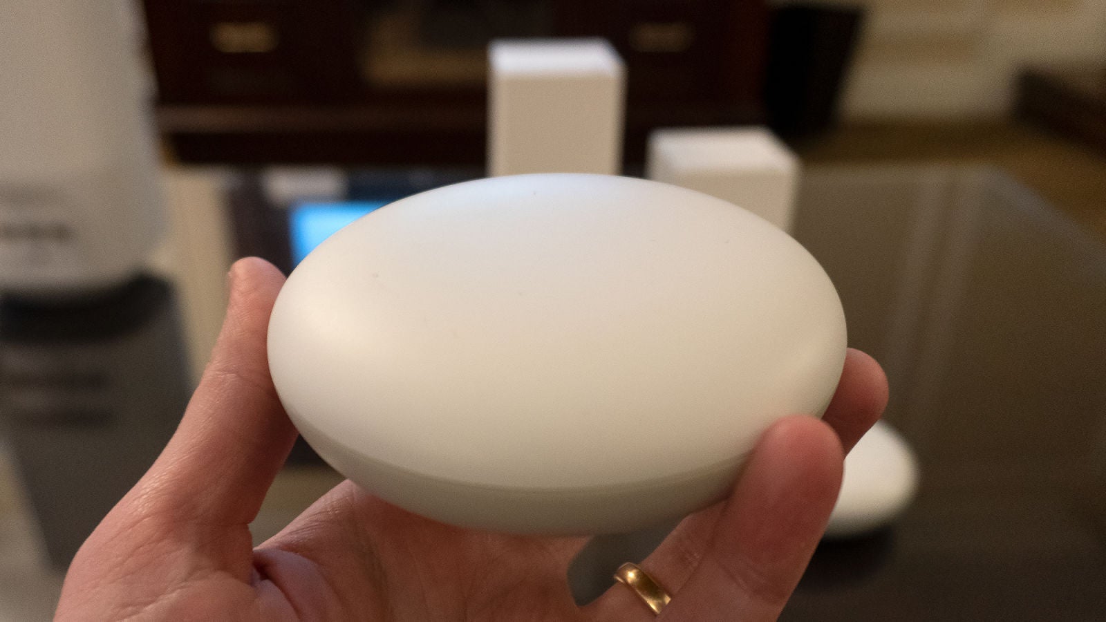 Los Wellness Pods tienen el tamaño de un pequeño altavoz inteligente.