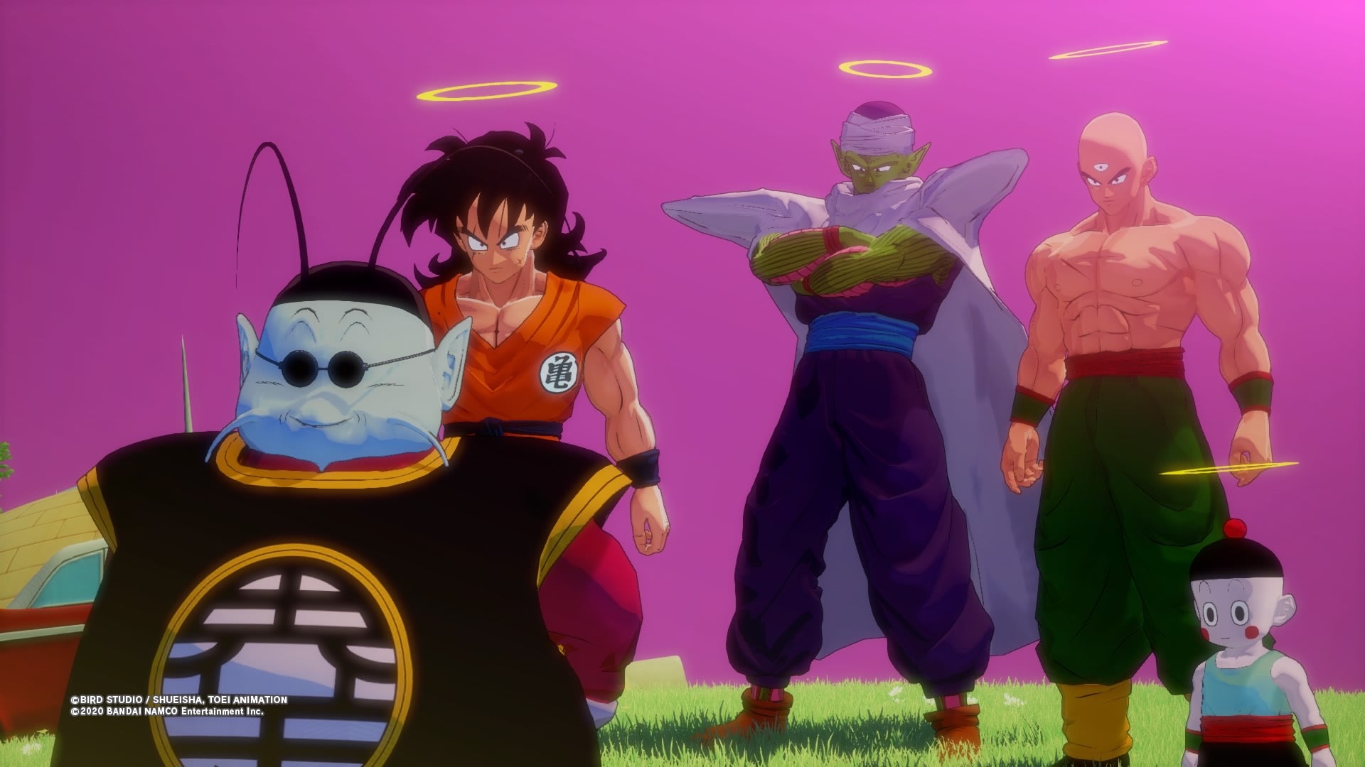 Personajes secundarios como Yamcha y Tien participarán en las batallas como refuerzos, a los que podrás indicar cuándo realizar ataques especiales.