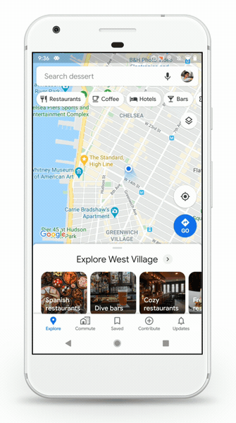 Gif: Así es como se verá la nueva interfaz de usuario de Google Map en dispositivos móviles