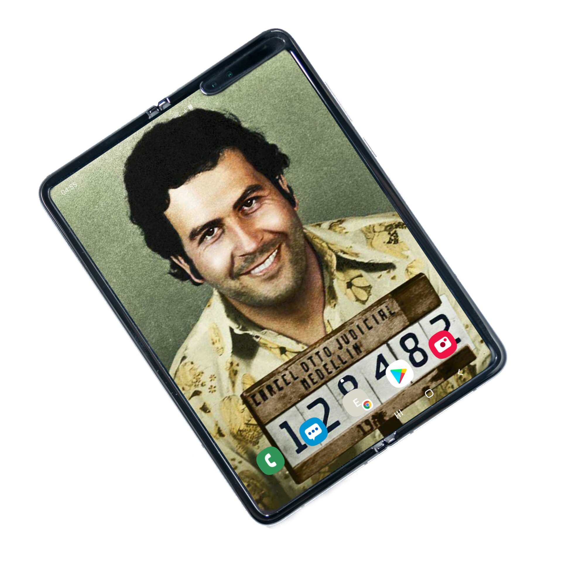 El Escobar Fold 2 plegable en toda su gloria, con un fondo de. pantalla acorde a su nombre.