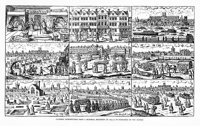 Image: Nueve escenas de la gran plaga de Londres