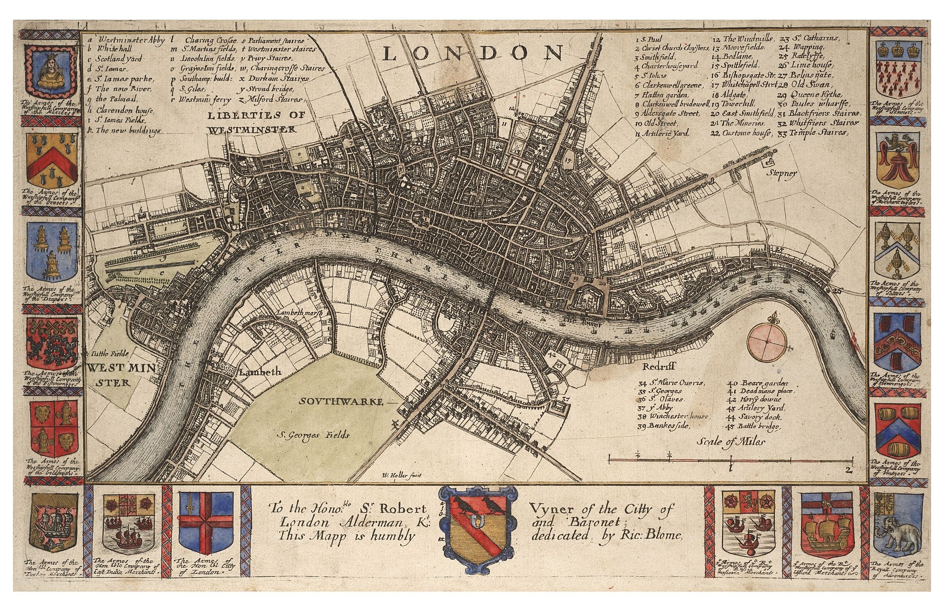 Image: Mapa de Londres en 1665