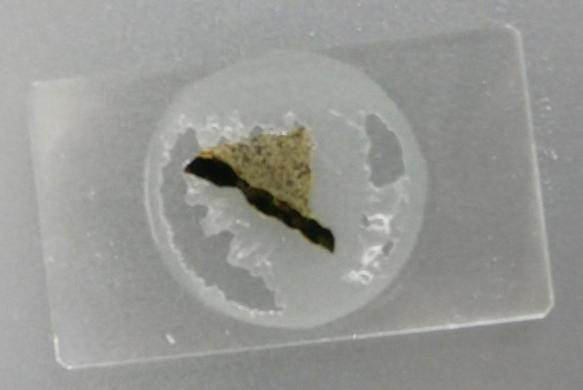 Una muestra de roca volcánica.