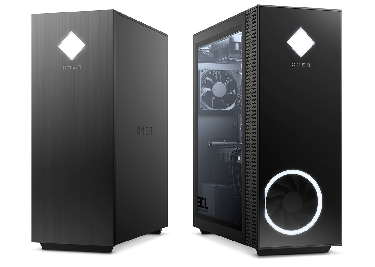 A la izquierda, el HP Omen 25L, a la derecha, el Omen 30L.