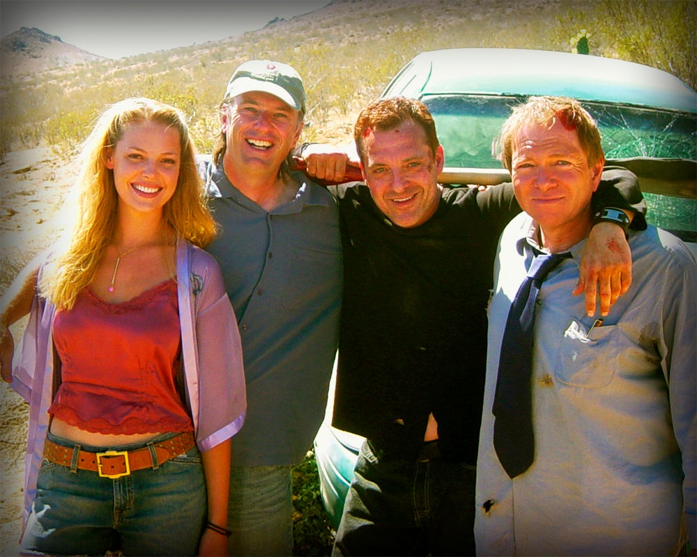 Katherine Heigl, John Penney, Tom Sizemore y Leo Grillo durante el rodaje