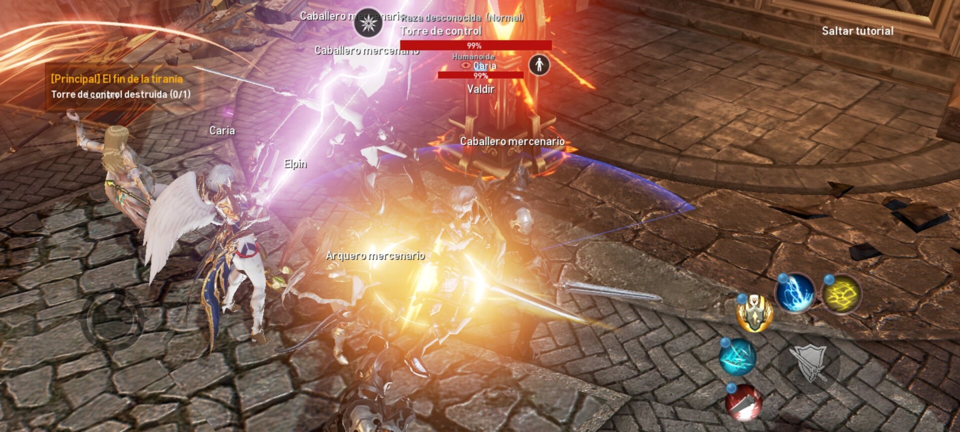 El Juego Lineage 2, con su espectáculo de luces a toda potencia.