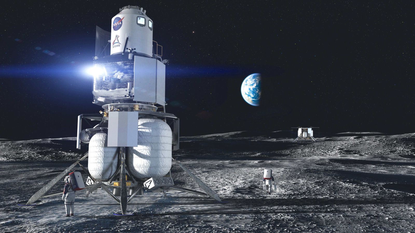 Imagen conceptual del módulo de aterrizaje lunar de Blue Origin.
