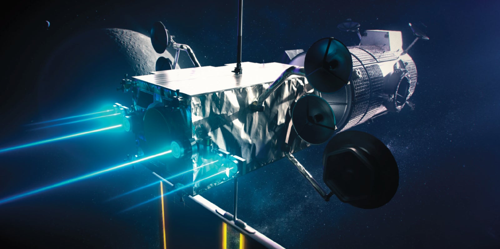 Interpretación artística del Lunar Gateway.