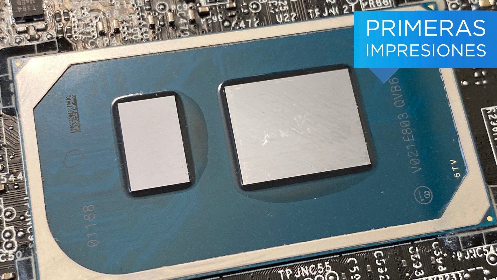 Un chip Intel Tiger Lake de 11ª generación con GPU integrada Iris Xe Graphics