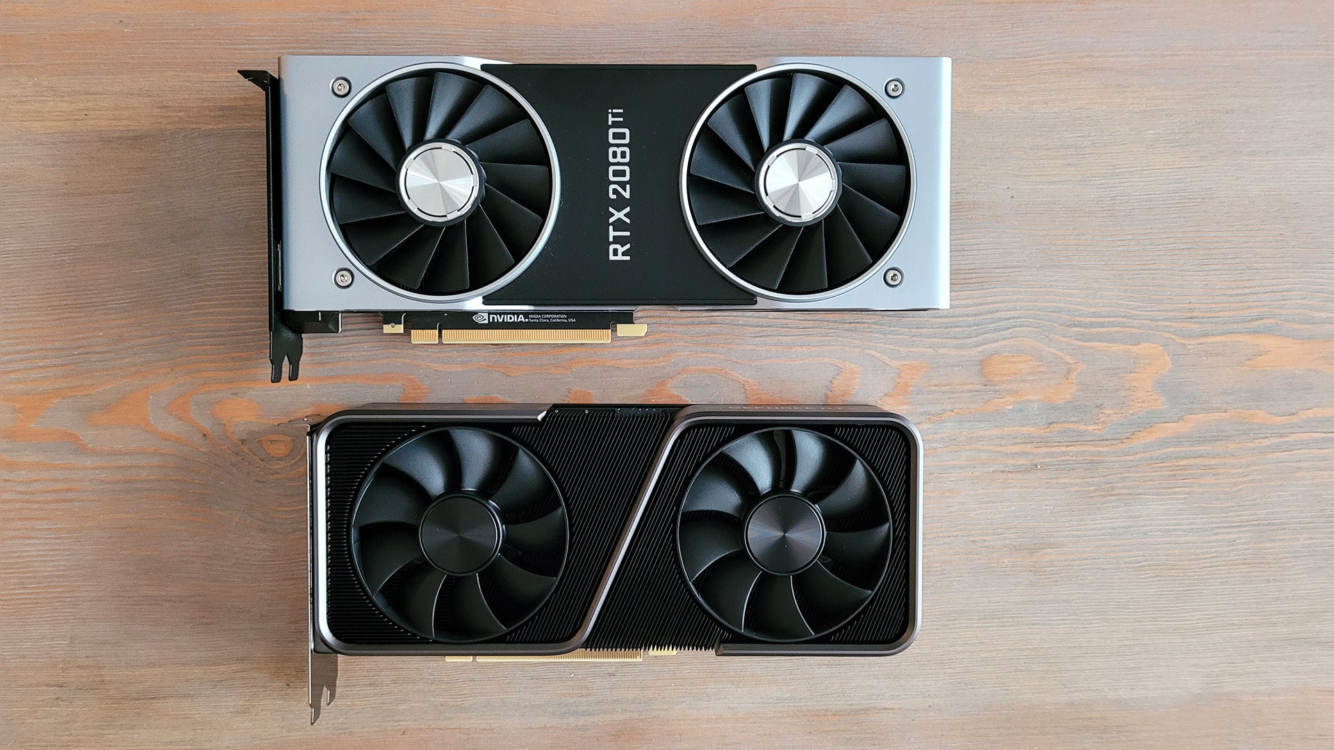 Arriba, la RTX 2080 Ti. Abajo la RTX 3070