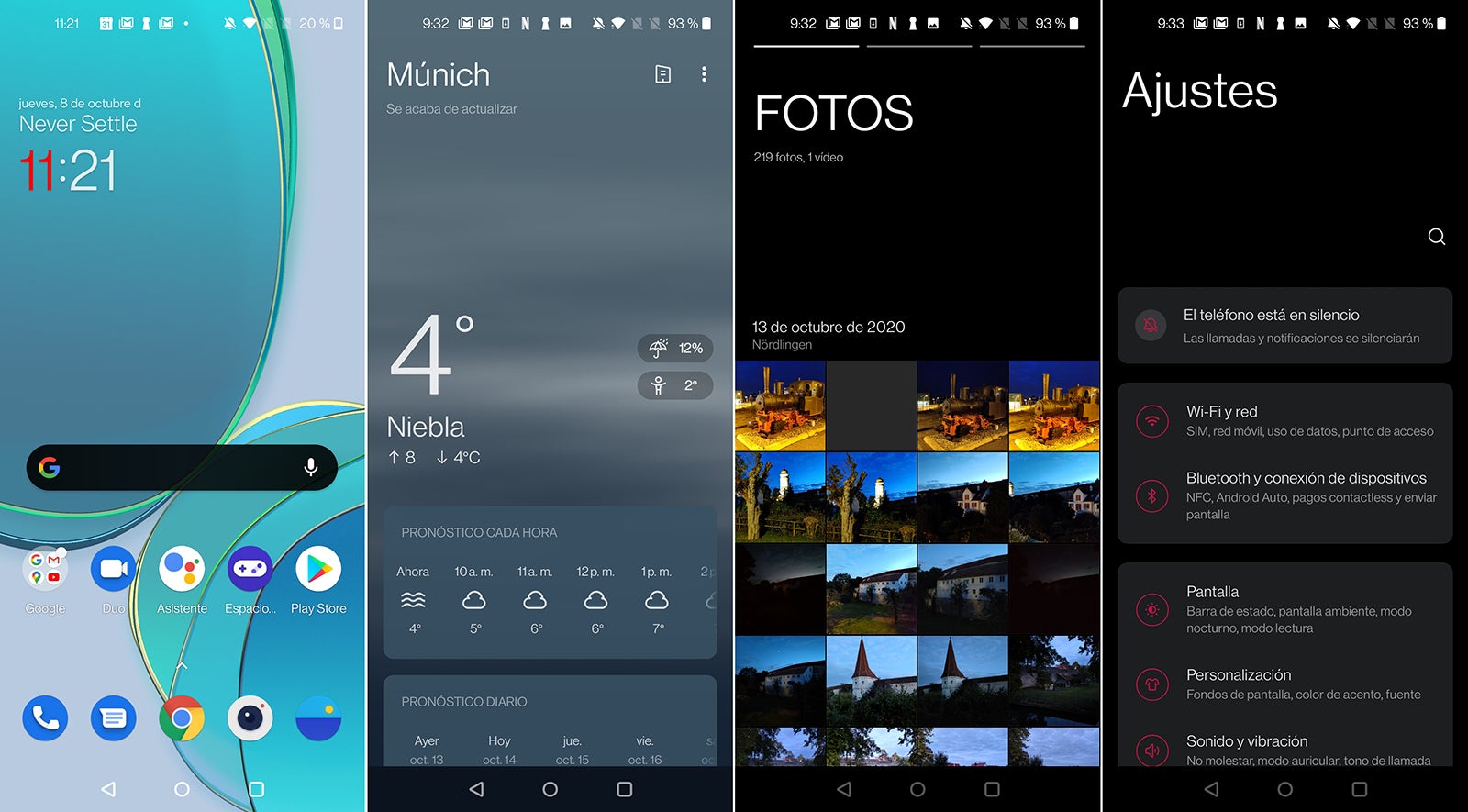 Todas las aplicaciones y menús nativos de Oxygen OS 11 siguen la misma estructura.